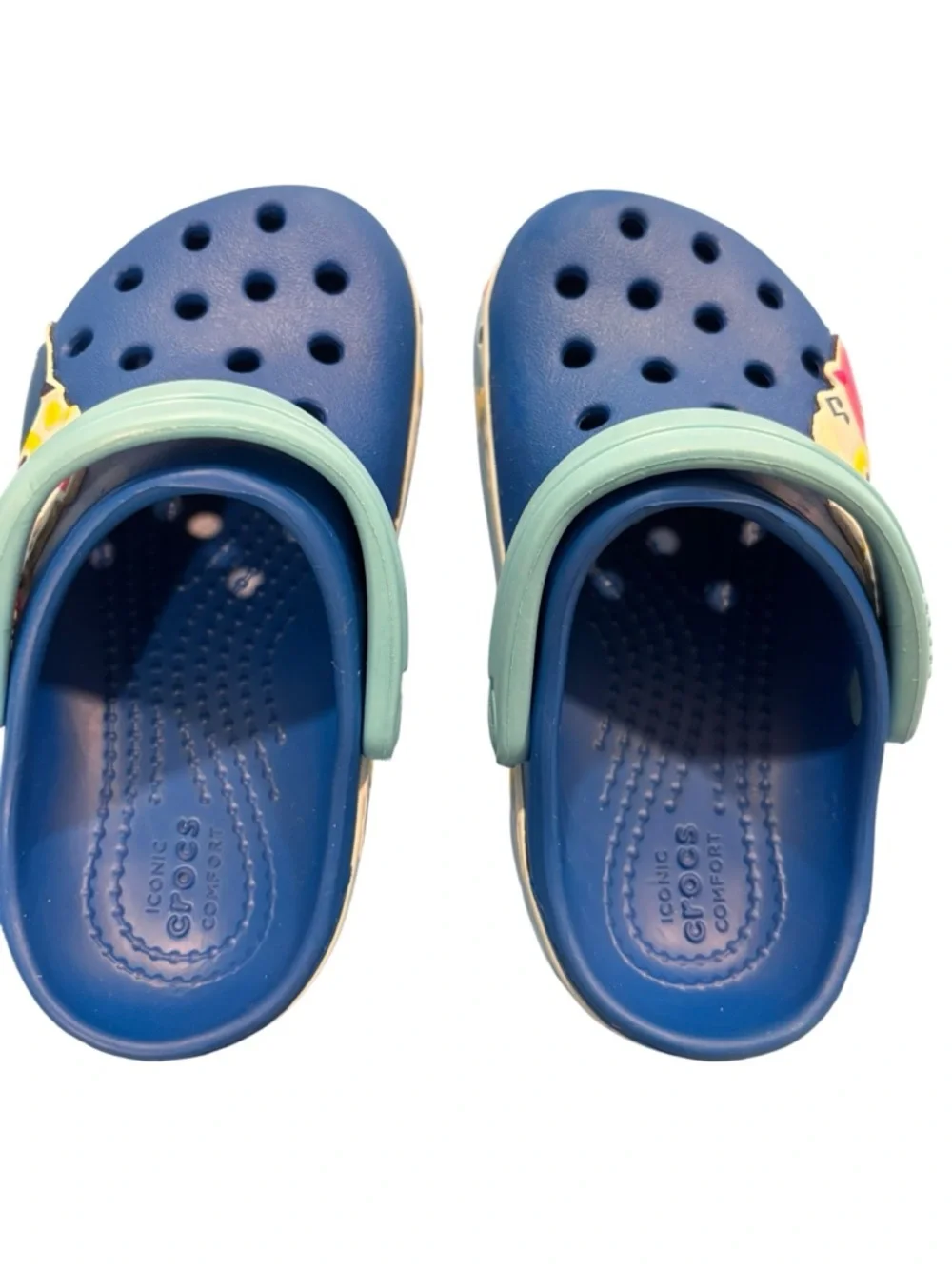 Toddler Blue Crocs Clog and Unbranded  Green Clog